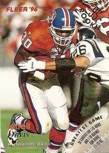 #39 Terrell Davis - Denver Broncos - 1996 Fleer Football