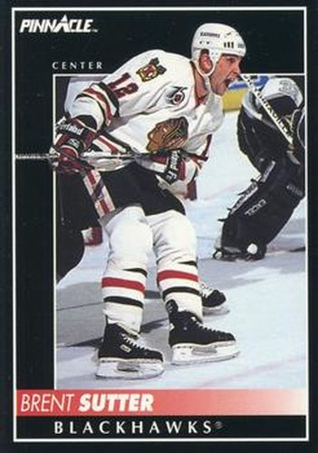 #39 Brent Sutter - Chicago Blackhawks - 1992-93 Pinnacle Canadian Hockey