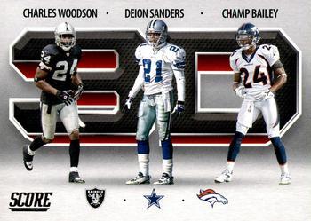 #3D5 Champ Bailey / Charles Woodson / Deion Sanders - Denver Broncos / Oakland Raiders / Dallas Cowboys - 2021 Score - 3D Football