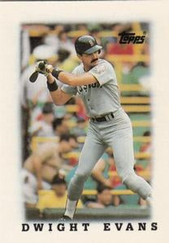 #3 Dwight Evans - Boston Red Sox - 1988 Topps Major League Leaders Minis Baseball