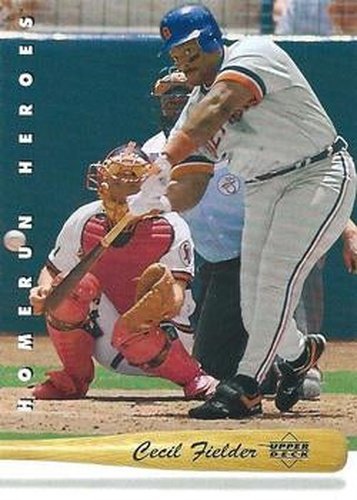 #HR3 Cecil Fielder - Detroit Tigers - 1993 Upper Deck Baseball - Home Run Heroes