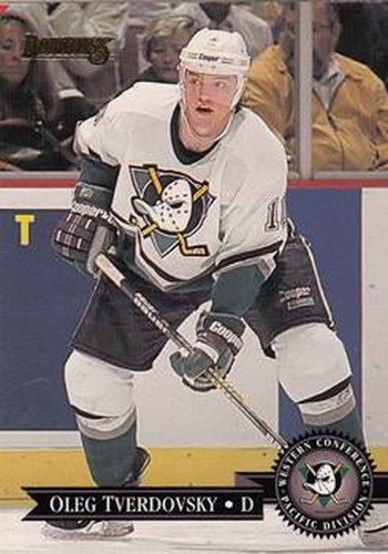 #3 Oleg Tverdovsky - Anaheim Mighty Ducks - 1995-96 Donruss Hockey