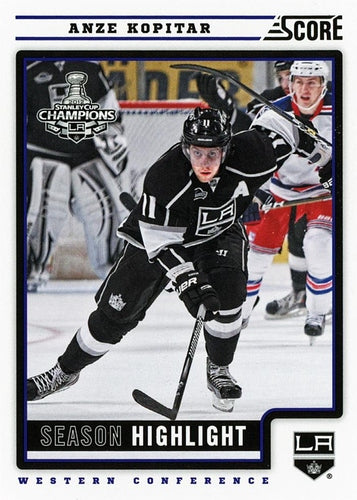 #3 Anze Kopitar - Los Angeles Kings - 2012-13 Score Hockey