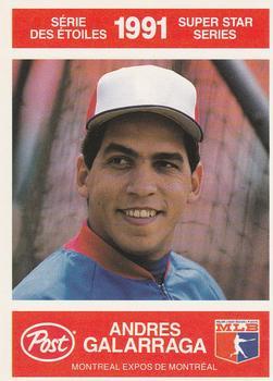 #3 Andres Galarraga - Montreal Expos - 1991 Post Canada Super Star Series Baseball