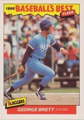 #3 George Brett - Kansas City Royals - 1986 Fleer Baseball's Best Sluggers vs. Pitchers Baseball