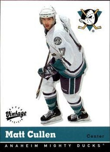 #3 Matt Cullen - Anaheim Mighty Ducks - 2000-01 Upper Deck Vintage Hockey