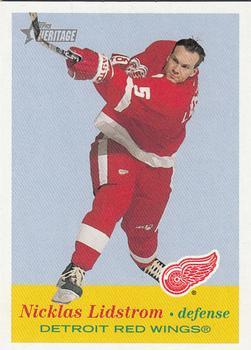 #3 Nicklas Lidstrom - Detroit Red Wings - 2001-02 Topps Heritage Hockey