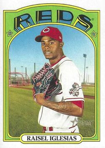 #3 Raisel Iglesias - Cincinnati Reds - 2021 Topps Heritage Baseball