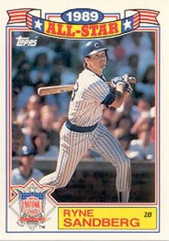 #3 Ryne Sandberg - Chicago Cubs - 1990 Topps Baseball - Glossy All-Stars