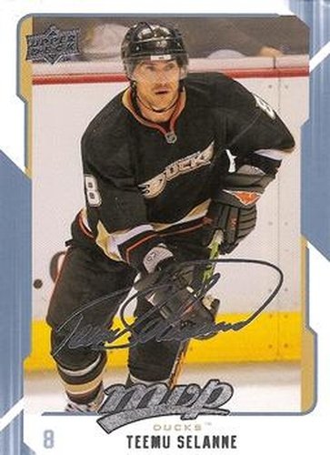 #3 Teemu Selanne - Anaheim Ducks - 2008-09 Upper Deck MVP Hockey