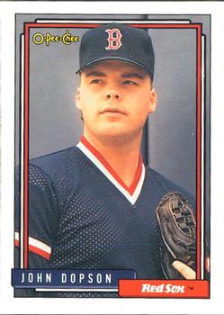 #400 John Dopson - Boston Red Sox - 1992 O-Pee-Chee Baseball