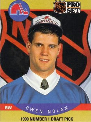 #401 Owen Nolan - Quebec Nordiques - 1990-91 Pro Set Hockey