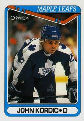 #401 John Kordic - Toronto Maple Leafs - 1990-91 O-Pee-Chee Hockey