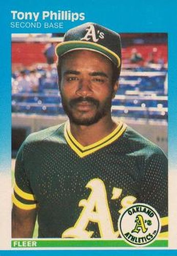#402 Tony Phillips - Oakland Athletics - 1987 Fleer Baseball