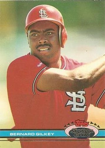 #402 Bernard Gilkey - St. Louis Cardinals - 1991 Stadium Club Baseball