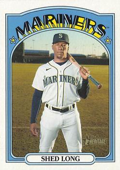 #402 Shed Long - Seattle Mariners - 2021 Topps Heritage Baseball