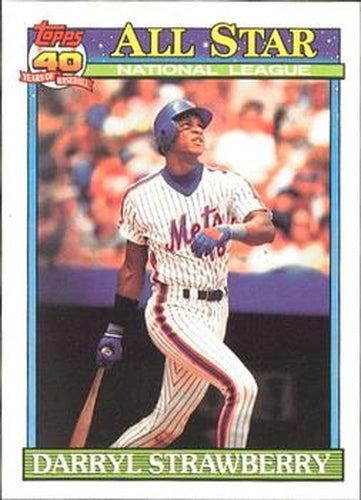 #402 Darryl Strawberry - New York Mets - 1991 O-Pee-Chee Baseball