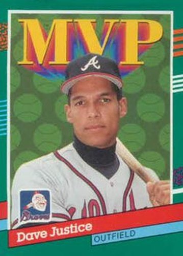 #402 Dave Justice - Atlanta Braves - 1991 Donruss Baseball