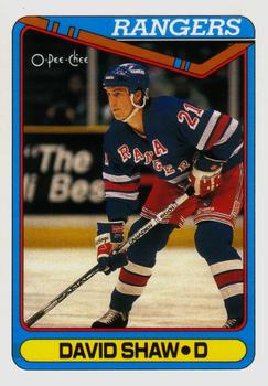 #403 David Shaw - New York Rangers - 1990-91 O-Pee-Chee Hockey