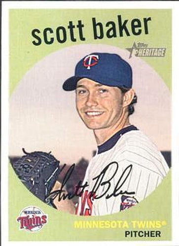 #403 Scott Baker - Minnesota Twins - 2008 Topps Heritage Baseball