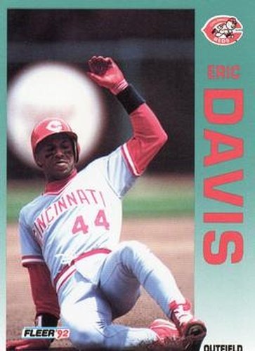 #403 Eric Davis - Cincinnati Reds - 1992 Fleer Baseball