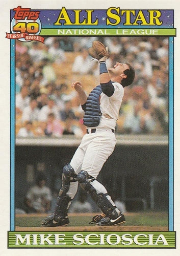 #404 Mike Scioscia - Los Angeles Dodgers - 1991 O-Pee-Chee Baseball