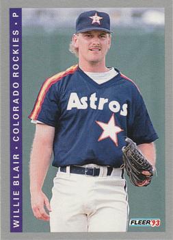 #404 Willie Blair - Colorado Rockies - 1993 Fleer Baseball