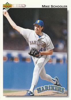 #405 Mike Schooler - Seattle Mariners - 1992 Upper Deck Baseball