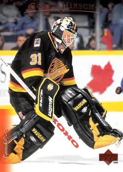 #405 Corey Hirsch - Vancouver Canucks - 1995-96 Upper Deck Hockey