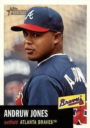 #405 Andruw Jones - Atlanta Braves - 2002 Topps Heritage Baseball