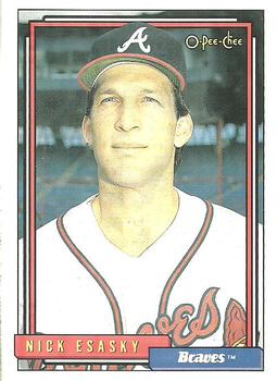#405 Nick Esasky - Atlanta Braves - 1992 O-Pee-Chee Baseball