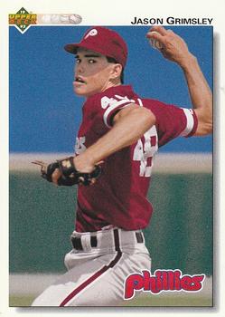 #406 Jason Grimsley - Philadelphia Phillies - 1992 Upper Deck Baseball