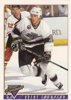 #406 Brent Thompson - Los Angeles Kings - 1993-94 Topps Premier Hockey