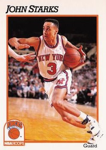 #406 John Starks - New York Knicks - 1991-92 Hoops Basketball