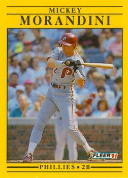 #407 Mickey Morandini - Philadelphia Phillies - 1991 Fleer Baseball