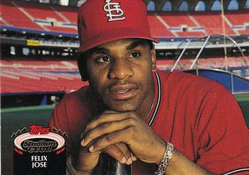#407 Felix Jose - St. Louis Cardinals - 1992 Stadium Club Baseball