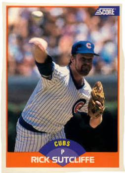 #407 Rick Sutcliffe - Chicago Cubs - 1989 Score Baseball