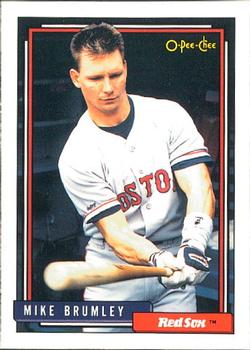 #407 Mike Brumley - Boston Red Sox - 1992 O-Pee-Chee Baseball