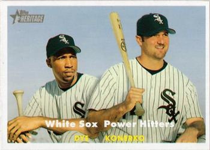 #407 White Sox Power Hitters Jermaine Dye / Paul Konerko - Chicago White Sox - 2006 Topps Heritage Baseball