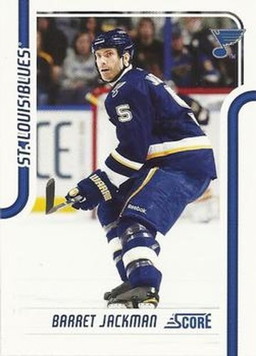 #407 Barret Jackman - St. Louis Blues - 2011-12 Score Hockey