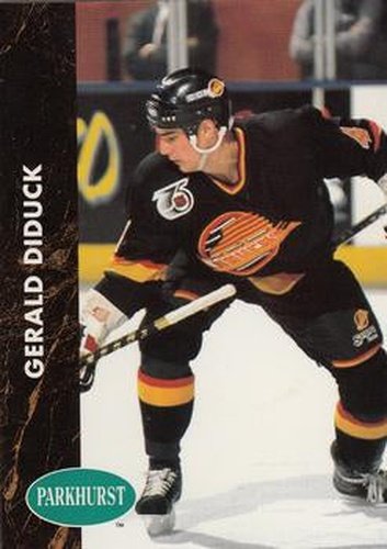 #407 Gerald Diduck - Vancouver Canucks - 1991-92 Parkhurst Hockey
