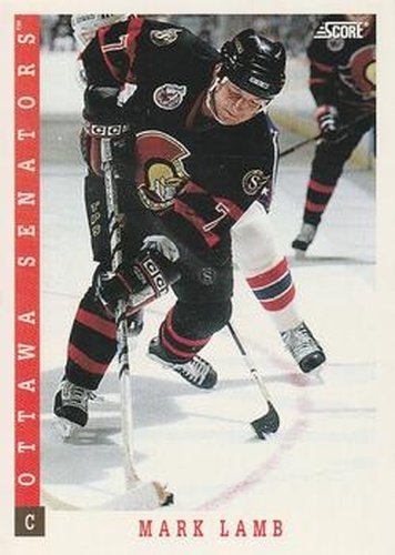 #407 Mark Lamb - Ottawa Senators - 1993-94 Score Canadian Hockey