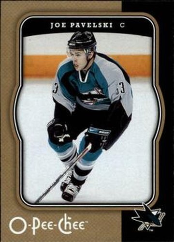 #408 Joe Pavelski - San Jose Sharks - 2007-08 O-Pee-Chee Hockey