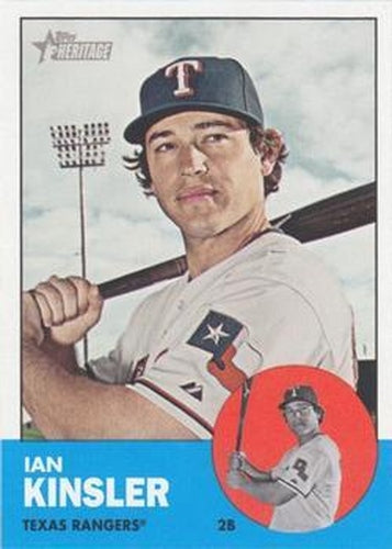 #408b Ian Kinsler - Texas Rangers - 2012 Topps Heritage Baseball