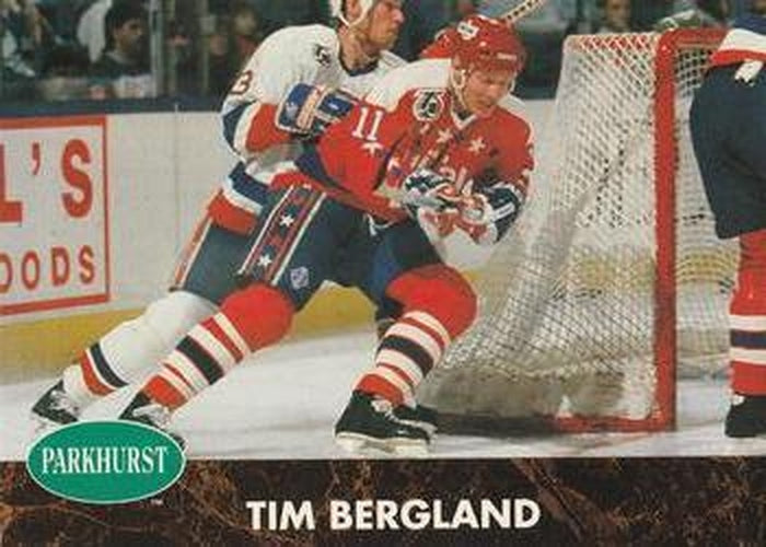 #409 Tim Bergland - Washington Capitals - 1991-92 Parkhurst Hockey