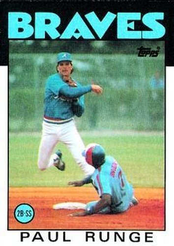 #409 Paul Runge - Atlanta Braves - 1986 Topps Baseball