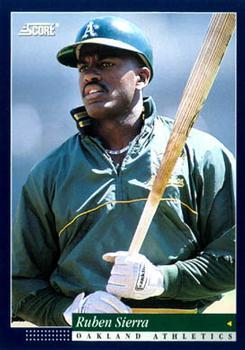#409 Ruben Sierra - Oakland Athletics -1994 Score Baseball