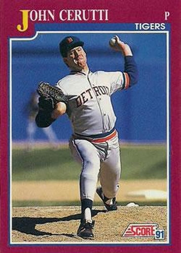 #40T John Cerutti - Detroit Tigers - 1991 Score Rookie & Traded Baseball