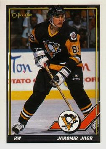 #40 Jaromir Jagr - Pittsburgh Penguins - 1991-92 O-Pee-Chee Hockey