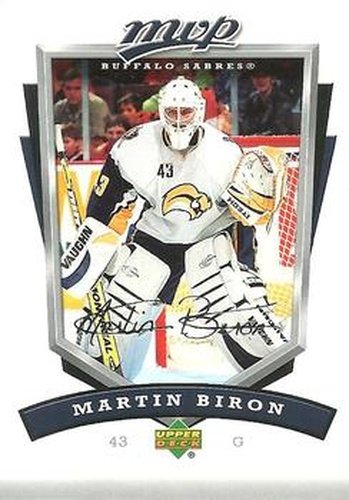 #40 Martin Biron - Buffalo Sabres - 2006-07 Upper Deck MVP Hockey
